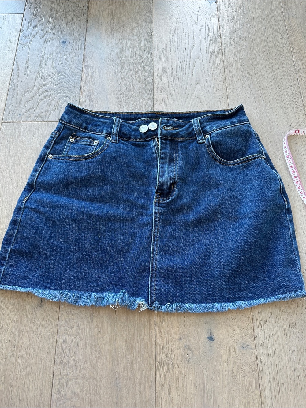 Dark Blue Denim Mini Skirt - Women's Skirt